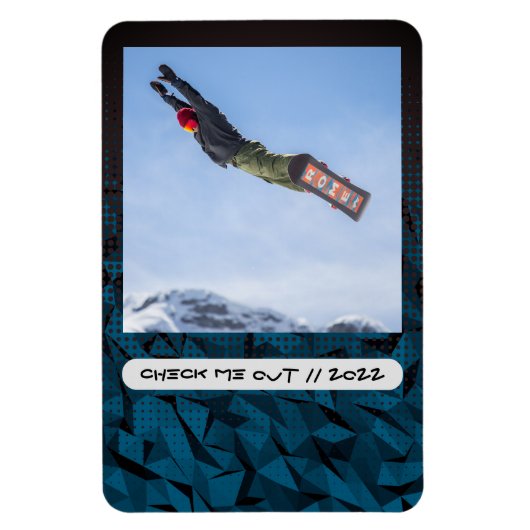 Aangepaste foto en bijschrift flexibele magneet (Verticaal)