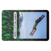 Aangepaste foto en bijschrift flexibele magneet (Horizontaal)