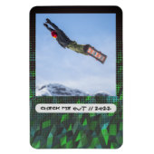 Aangepaste foto en bijschrift flexibele magneet (Verticaal)