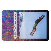 Aangepaste foto en bijschrift flexibele magneet (Horizontaal)