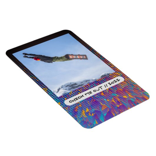 Aangepaste foto en bijschrift flexibele magneet (Rechterzijde)