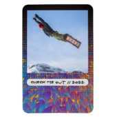 Aangepaste foto en bijschrift flexibele magneet (Verticaal)