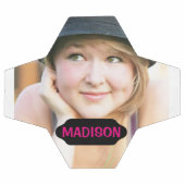 Aangepaste foto en bord met zwarte naam voetbal (Enkel)