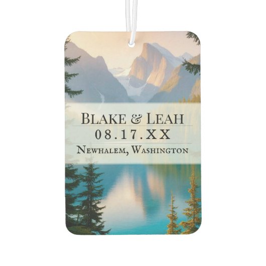 Aangepaste foto en datum Luchtverfrisser bruiloft (Achterkant)