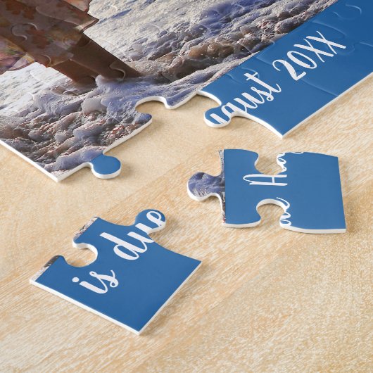 Aangepaste foto- en echografische zwangerschapsaan legpuzzel (Zijkant)