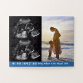Aangepaste foto- en echografische zwangerschapsaan legpuzzel (Horizontaal)