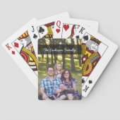 Aangepaste foto en familienaam pokerkaarten (Achterkant)