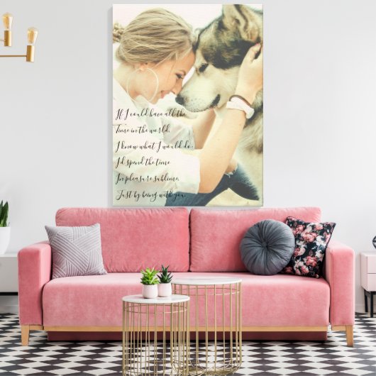 Aangepaste foto en gedicht canvas afdruk (Insitu (Woonkamer))