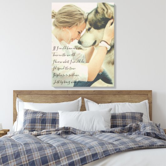 Aangepaste foto en gedicht canvas afdruk (Insitu (Slaapkamer))