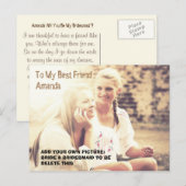 Aangepaste foto en gepersonaliseerd bericht uitnodiging briefkaart (Voorkant / Achterkant)