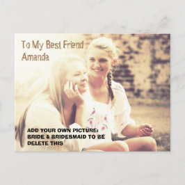 Aangepaste foto en gepersonaliseerd bericht uitnodiging briefkaart