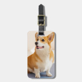 Aangepaste foto en gepersonaliseerde huisdier bagagelabel (Voorkant verticaal)