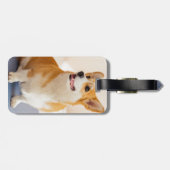 Aangepaste foto en gepersonaliseerde huisdier bagagelabel (Achterkant horizontaal)