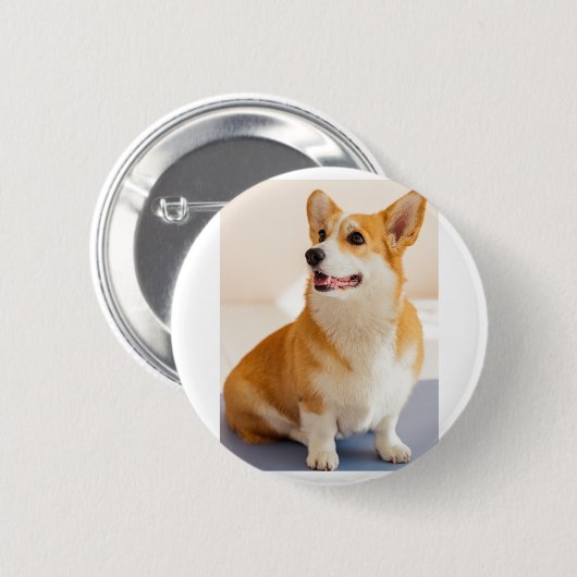 Aangepaste foto en gepersonaliseerde huisdier ronde button 5,7 cm (Voorkant /achterkant)