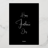 Aangepaste foto en goud folie Vaderdag Feestdagenkaart (Achterkant)