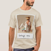 Aangepaste  foto en jaar nostalgische verjaardag t-shirt (Voorkant)