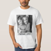 Aangepaste foto en jaar nostalgische vriendschap t-shirt (Voorkant)