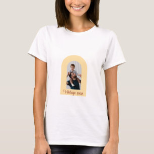 Aangepaste foto en jaar t-shirt