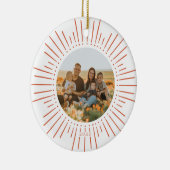 Aangepaste foto en Jaar zondag-uitbarsting dubbelz Keramisch Ornament (Rechts)