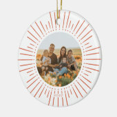 Aangepaste foto en Jaar zondag-uitbarsting dubbelz Keramisch Ornament (Links)