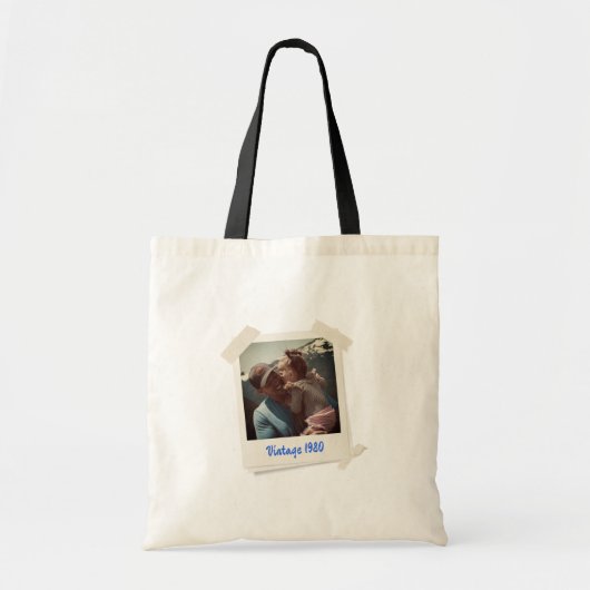 Aangepaste  foto en jaarcadeau tote bag (Voorkant)