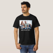 Aangepaste foto en Jouw tekst T-shirt (Voorkant volledig)