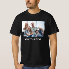 Aangepaste foto en Jouw tekst T-shirt