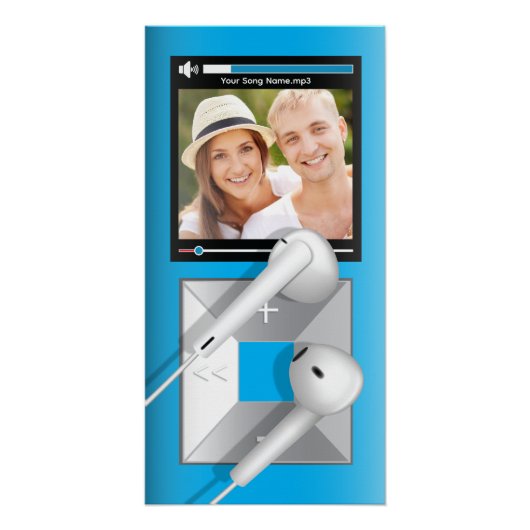 Aangepaste foto- en liednaam MP3-speler Perfect Poster (Voorkant)
