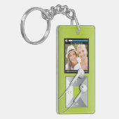 Aangepaste foto- en liednaam-mp3-speler sleutelhanger (Voorkant Links)