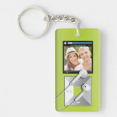 Aangepaste foto- en liednaam-mp3-speler sleutelhanger (Voorkant)