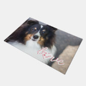 Aangepaste foto- en liefdestekst met petten en nam deurmat (Schuin)