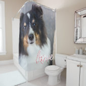 Aangepaste foto- en liefdestekst met petten en nam douchegordijn (In situ)