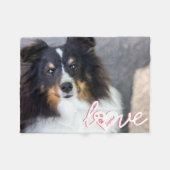 Aangepaste foto- en liefdestekst met petten en nam fleece deken (Voorkant (Horizontaal))