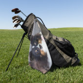 Aangepaste foto- en liefdestekst met petten en nam golfhanddoek (Groen)