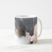 Aangepaste foto- en liefdestekst met petten en nam koffiemok (Voorkant rechts)