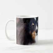 Aangepaste foto- en liefdestekst met petten en nam koffiemok (Links)