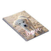 Aangepaste foto- en liefdestekst met petten en nam notitieboek (Rechterzijde)
