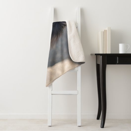 Aangepaste foto- en liefdestekst met petten en nam sherpa deken (In situ)