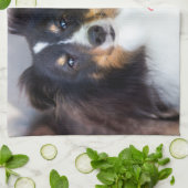 Aangepaste foto- en liefdestekst met petten en nam theedoek (Gevouwen)