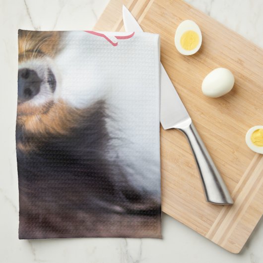 Aangepaste foto- en liefdestekst met petten en nam theedoek (Quarter Fold)