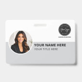 Aangepaste foto- en logo-onderneming badge (Voorzijde)