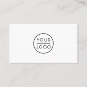 Aangepaste foto en logo witte professionele elegan visitekaartje (Achterkant)