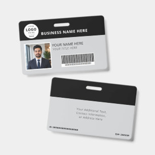 Aangepaste foto- en merklogo zakelijk badge