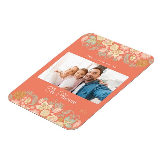 Aangepaste foto en moderne tekst magneet (Linkerzijde)