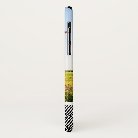 Aangepaste foto- en monogram geometrische gecontro Case-Mate iPhone case (Achterkant/links)