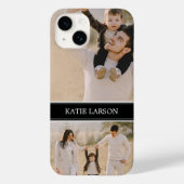 Aangepaste foto en monogram gepersonaliseerd Case-Mate iPhone case (Achterkant)