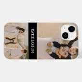 Aangepaste foto en monogram gepersonaliseerd Case-Mate iPhone case (Achterkant (horizontaal))