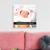 Aangepaste foto- en monogram gepersonaliseerde Can Canvas Afdruk (Insitu (Woonkamer))