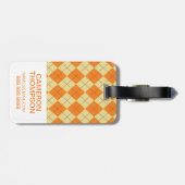 Aangepaste foto- en monogram Sweater-achtergrond Bagagelabel (Achterkant horizontaal)