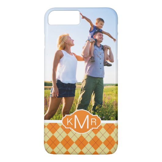 Aangepaste foto- en monogram Sweater-achtergrond Case-Mate iPhone Case (Achterkant)